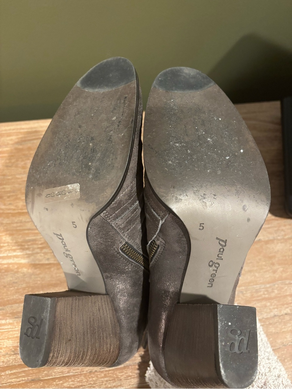 Paul Green Women's Gray Ankle Booties with Side Zip UK Size 5, US Size 8 - Picture 8 of 10